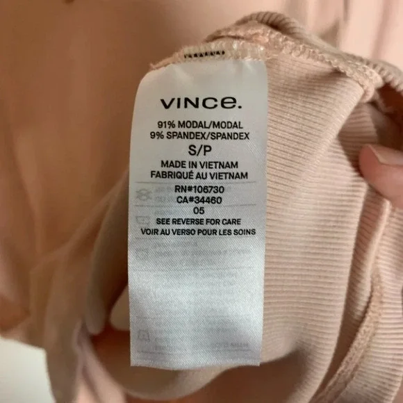 VINCE Ribbed Half-zip Pullover  In Desert Rose Size Small - Picture 8 of 14